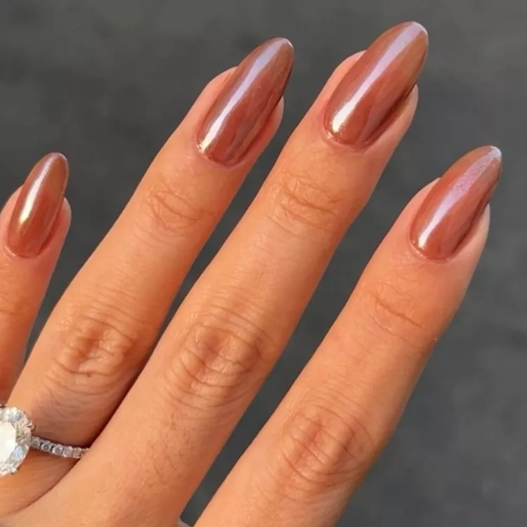 Chocolate Glazed Donut Nails