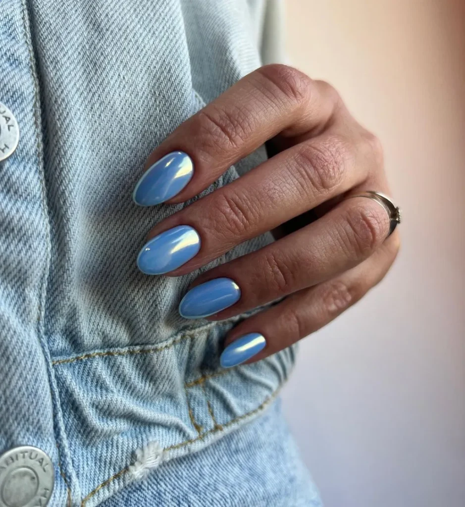 Our Favorite Designs and Nail Art Ideas for Blue Chrome Nails