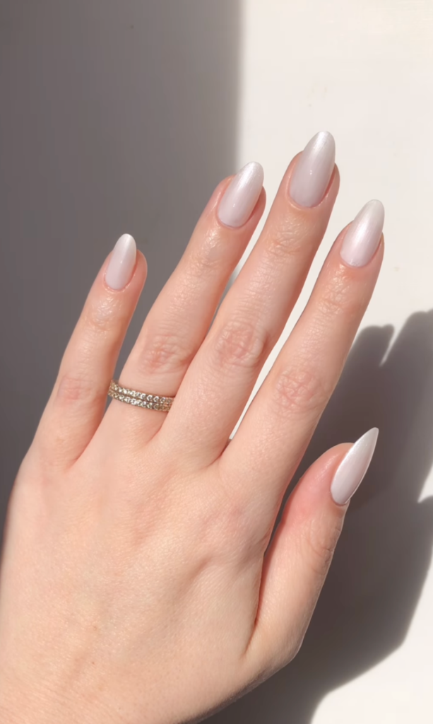 DIY White Glazed Manicure