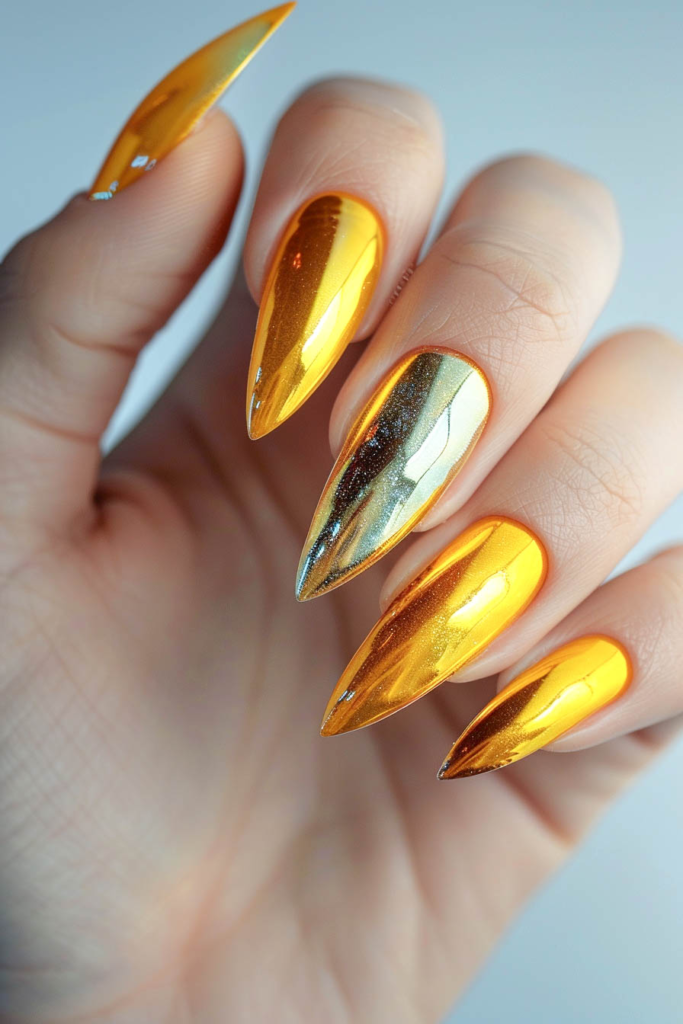 Luxurious Gold Chrome Nails: The Epitome of Elegance