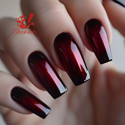 Megan Fox's Red Chrome Nails