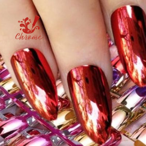 Red Chrome and Gold Foil