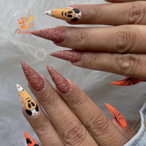 Stiletto-Shaped Halloween Nails