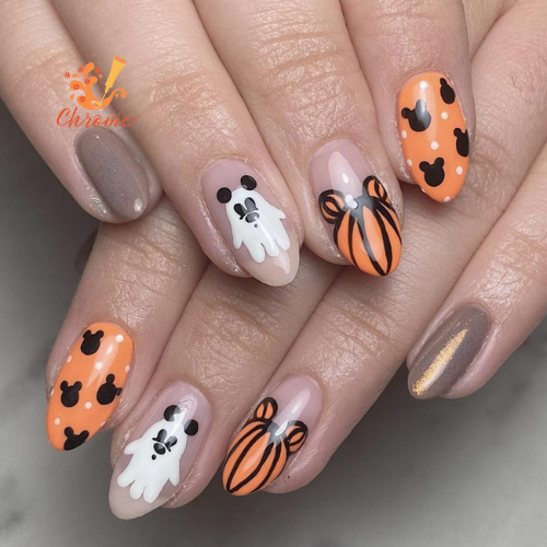 Nude Halloween Nails