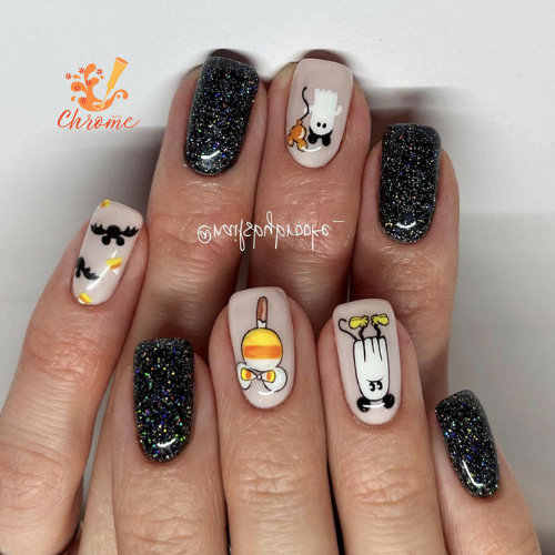 Halloween Candy Nails