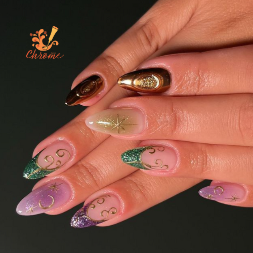 Abstract Hocus Pocus Nails