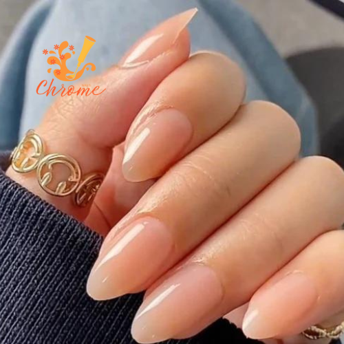 Short Nude Almond Nails