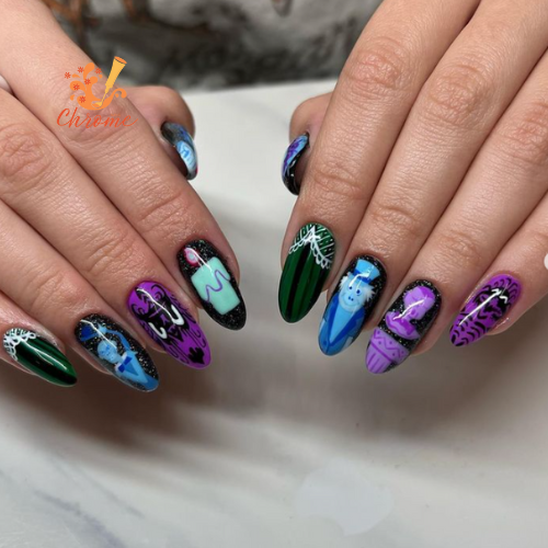 Haunted Mansion Characters Nails