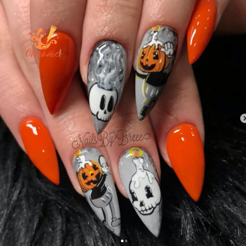 Vintage Disney Halloween Nails