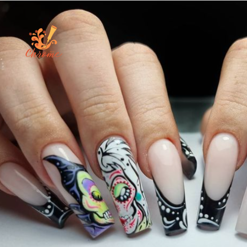 Disney Villain Skull Nails