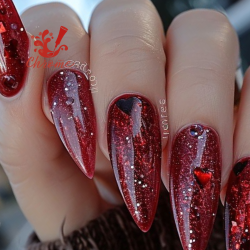 The Trend Behind Red Chrome Nails