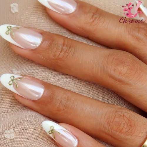 Extreme French White Chrome Manicure