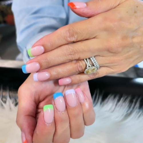 Easter Color Dip Nails