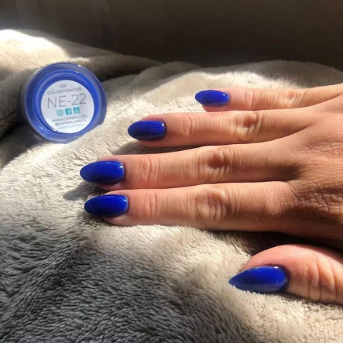 Cobalt Blue Dip Powder Nails