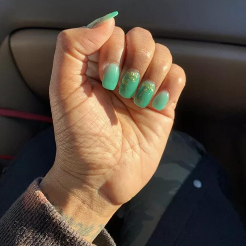 Sage Green Dip Powder Nails