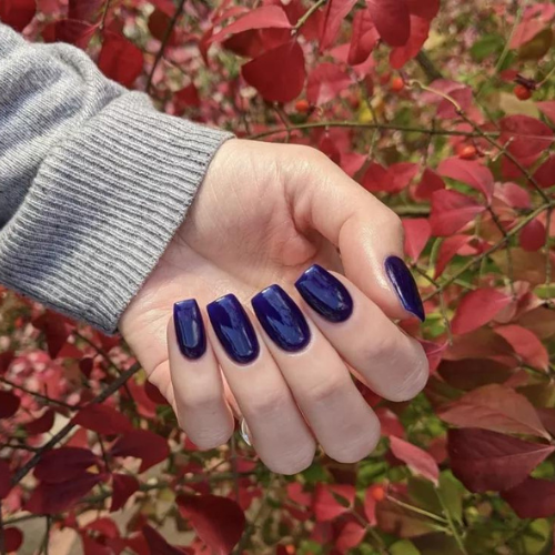 Bright Purple Dip Nails