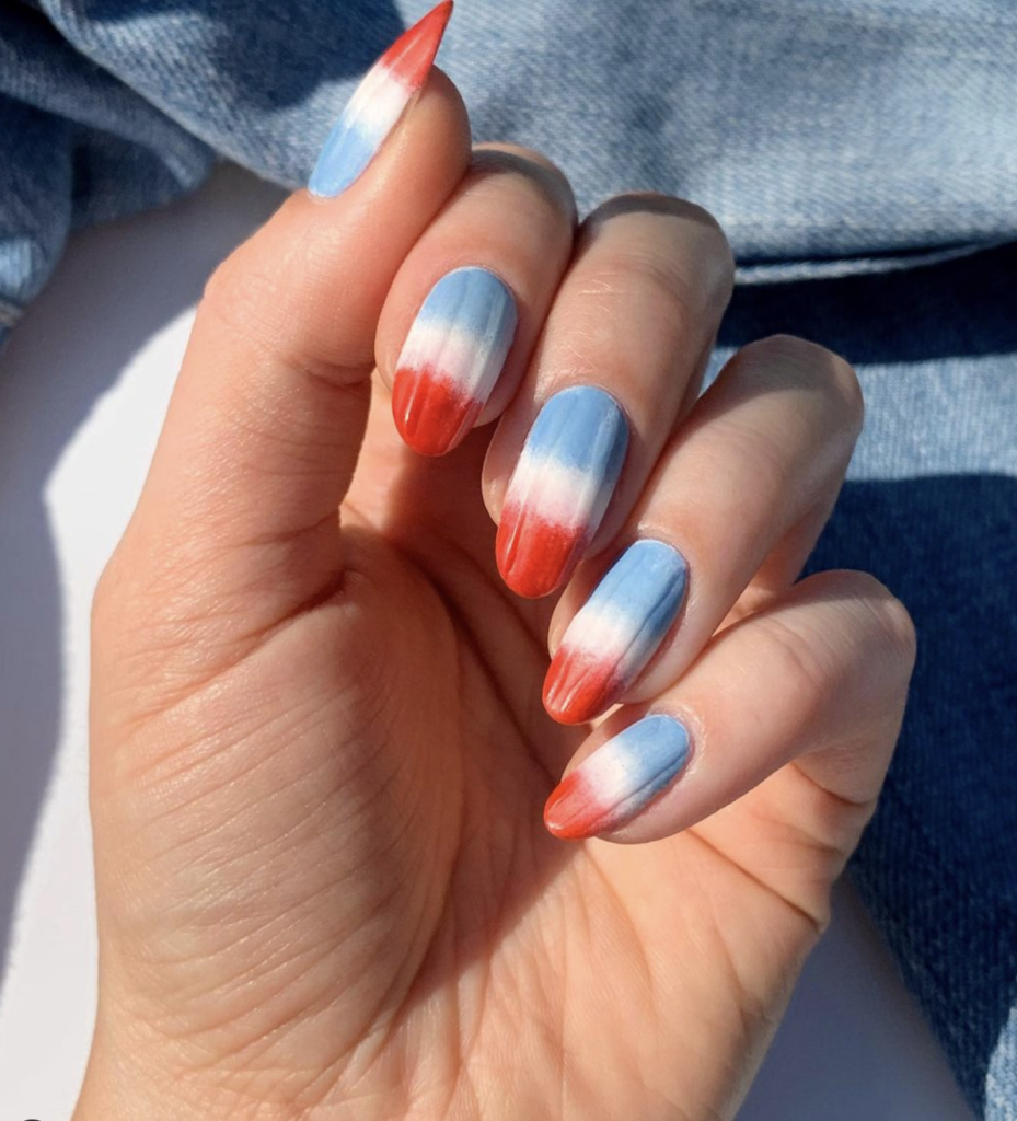 Simple 4th of July Nails