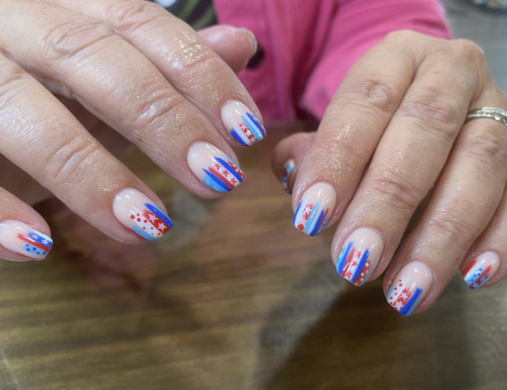 Simple 4th of July Nails