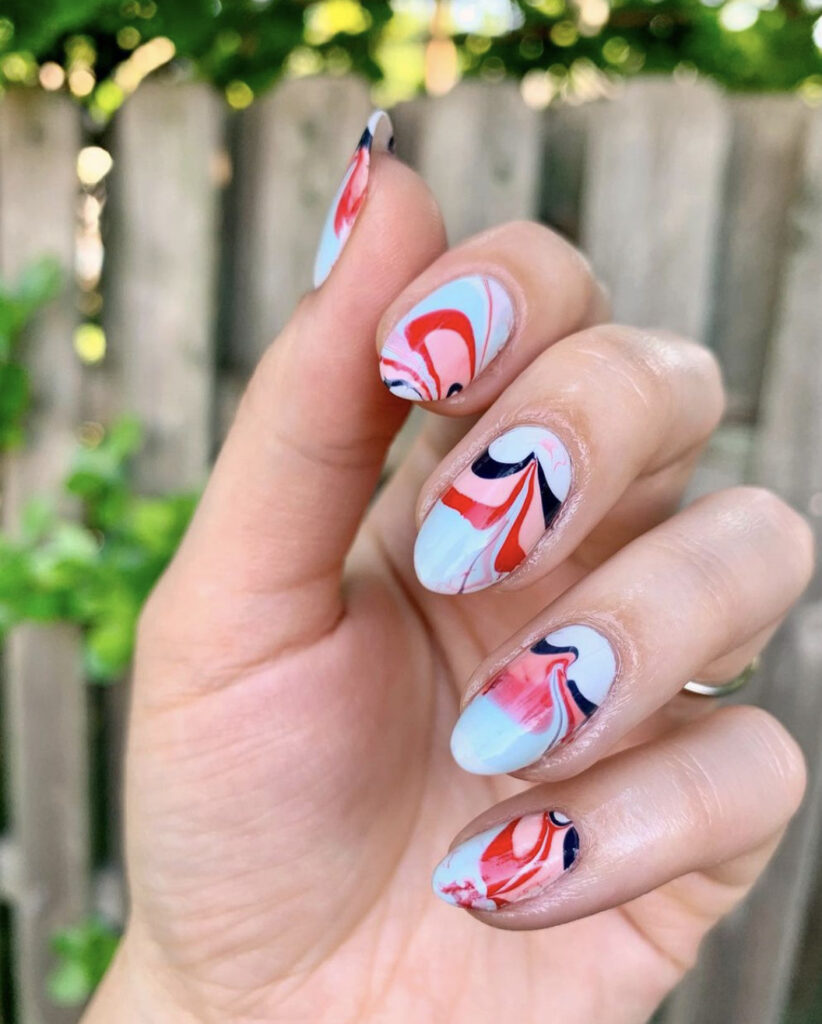 Simple 4th of July Nails