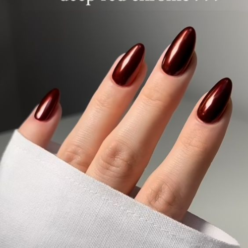 Brown Chrome Nails