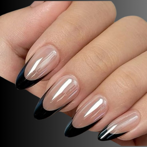 Chrome French Tip Nails