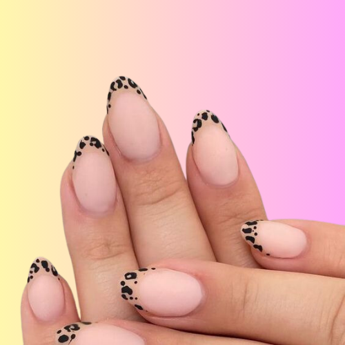 black french tip nails