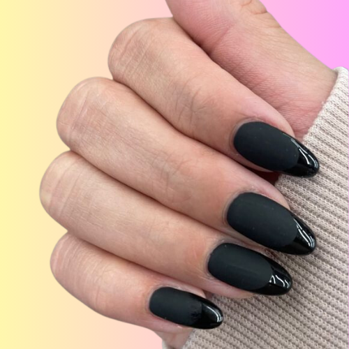 black french tip nails