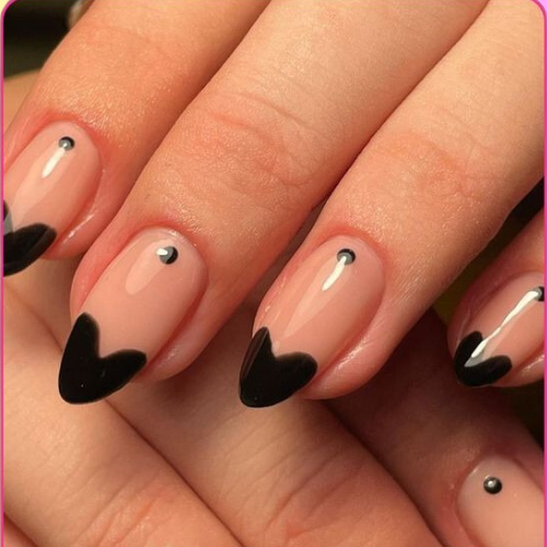 black french tip nails