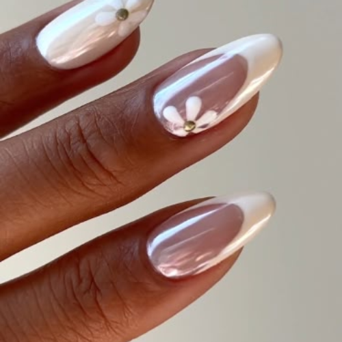 vanilla chrome nails