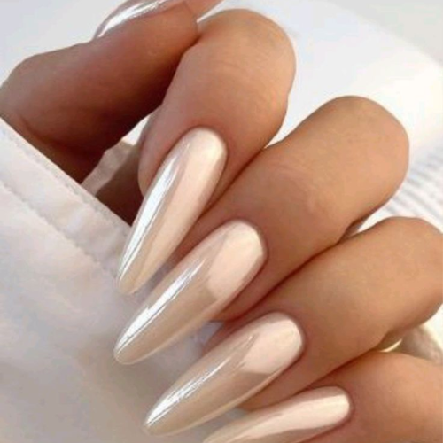 vanilla chrome nails