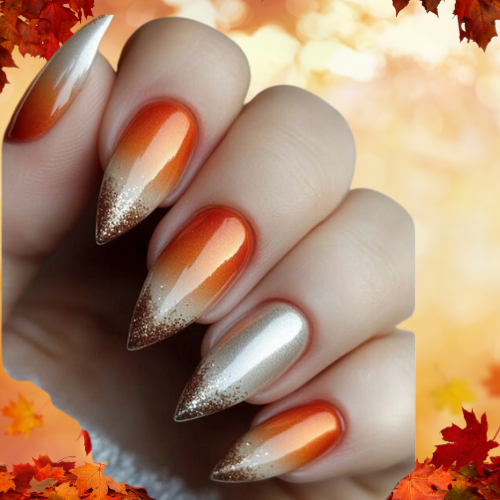 Fall Chrome Nails