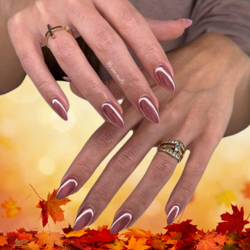 Fall Chrome Nails