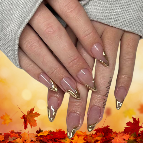 Fall Chrome Nails