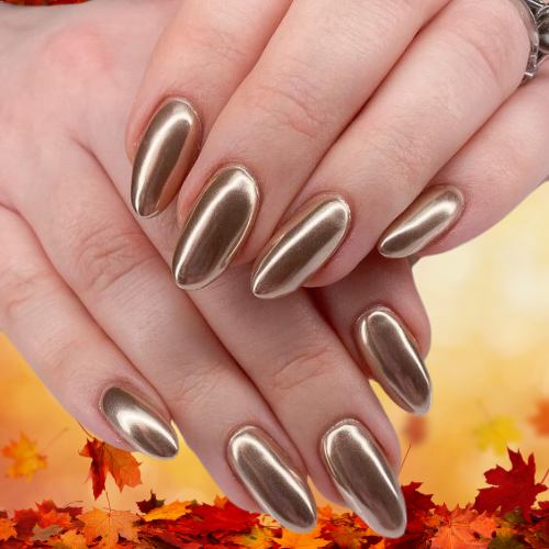 Fall Chrome Nails