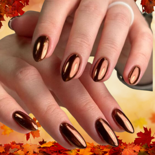 Fall Chrome Nails