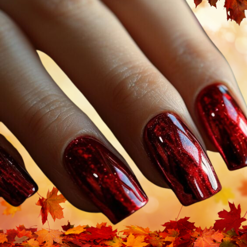 Fall Chrome Nails