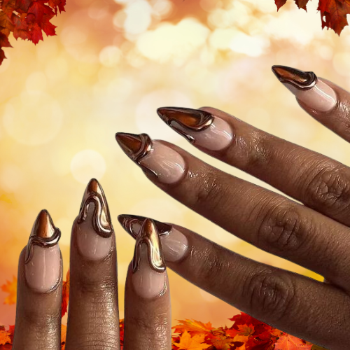 Fall Chrome Nails