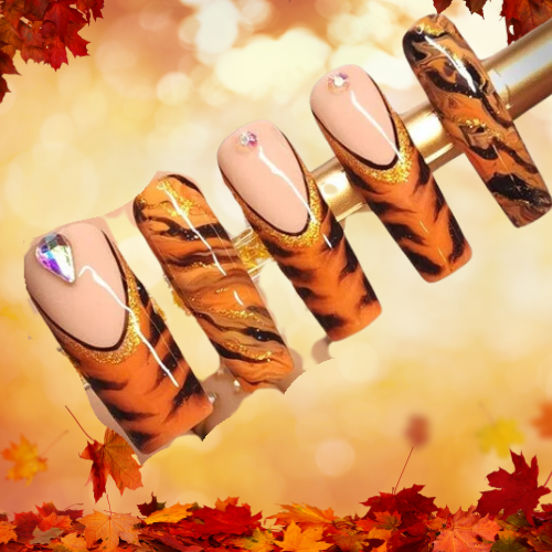 Fall Chrome Nails