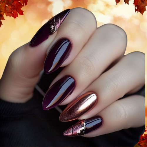 Fall Chrome Nails