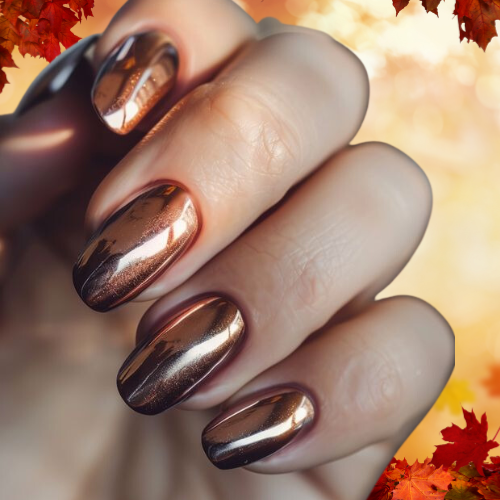 Fall Chrome Nails