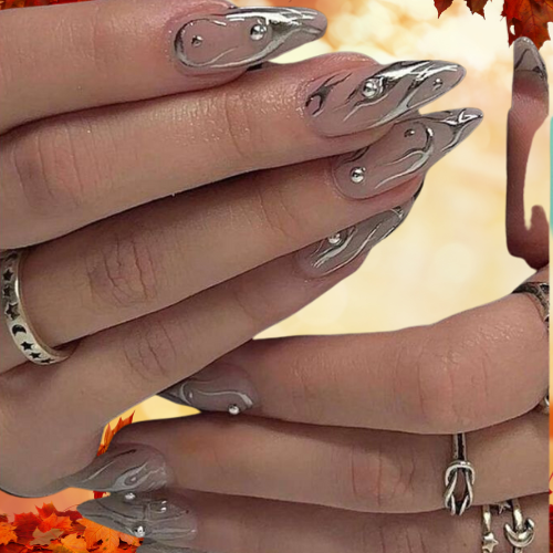 Fall Chrome Nails