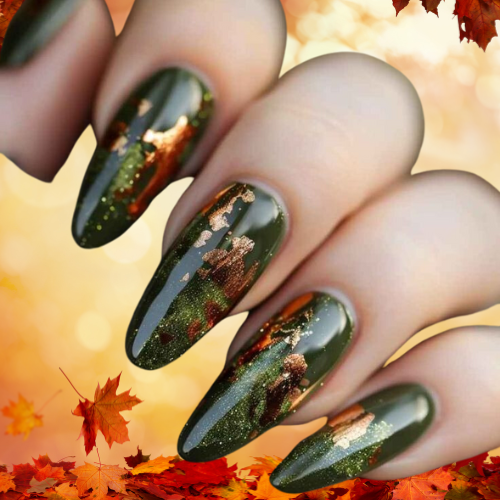 Fall Chrome Nails