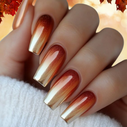 Fall Chrome Nails