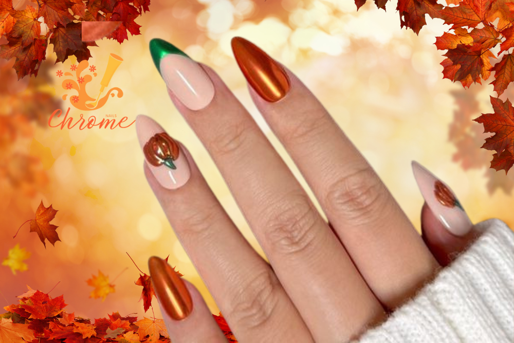 Fall Chrome Nails