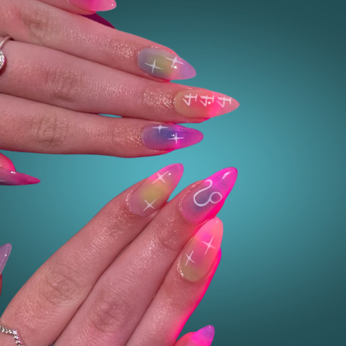 Neon Bright Summer Nails