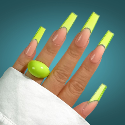 Neon Bright Summer Nails