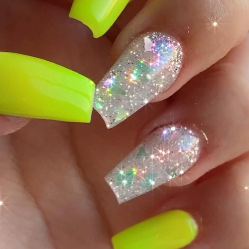 Neon Bright Summer Nails