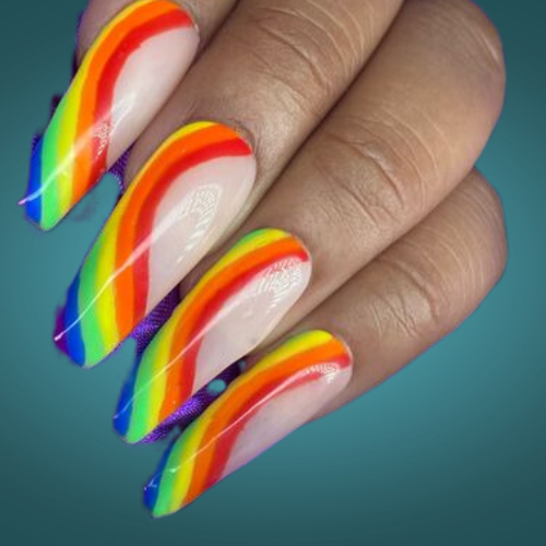 Neon Bright Summer Nails