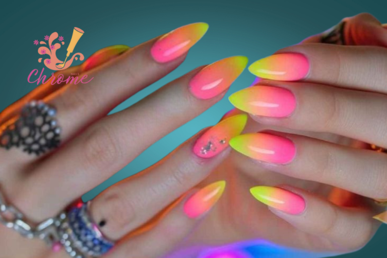 Neon Bright Summer Nails